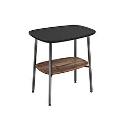Plural Small Table,55cm,m.black,D.Oak