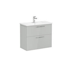 Root, Vanity unit, 80 cm, compact,two drawers