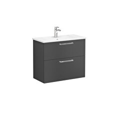 Root, Vanity unit, 80 cm, compact,two drawers